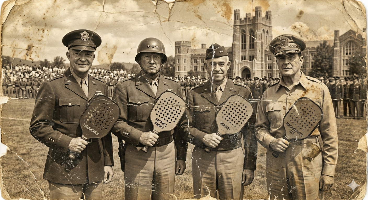 West Point generals with pickleball paddles